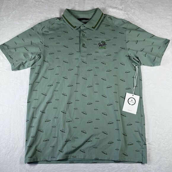 Other - NWT Radmor Golf Polo Men's Large Shirt Sage Taylor BobRad Repeat Print $98‎